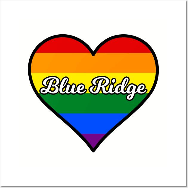 Blue Ridge Georgia Gay Pride Heart Wall Art by fearcity